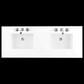 James Martin Vanities Chicago 60" Double Bathroom Vanity in Glossy White with 3 cm White Zeus Quartz Top and Rectangular Sinks, , large