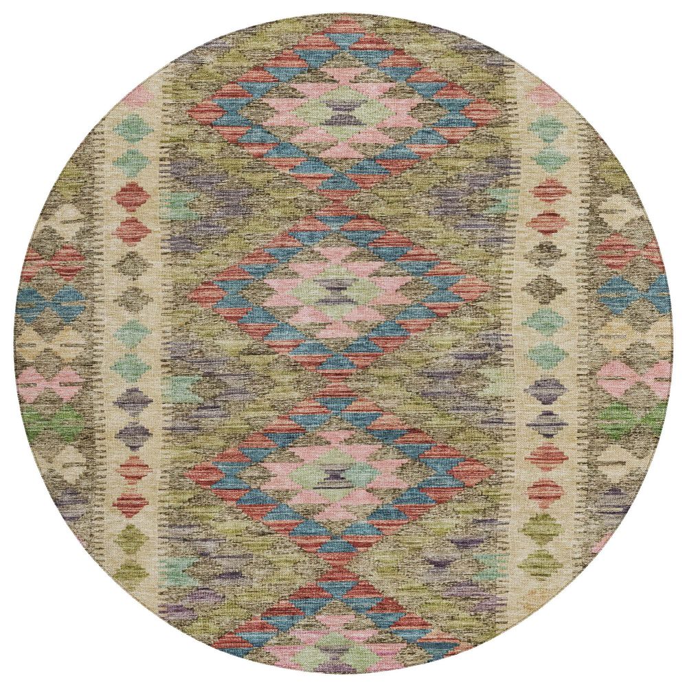 Dalyn Rug Company Solace SL13 8" Round Green Area Rug, , large
