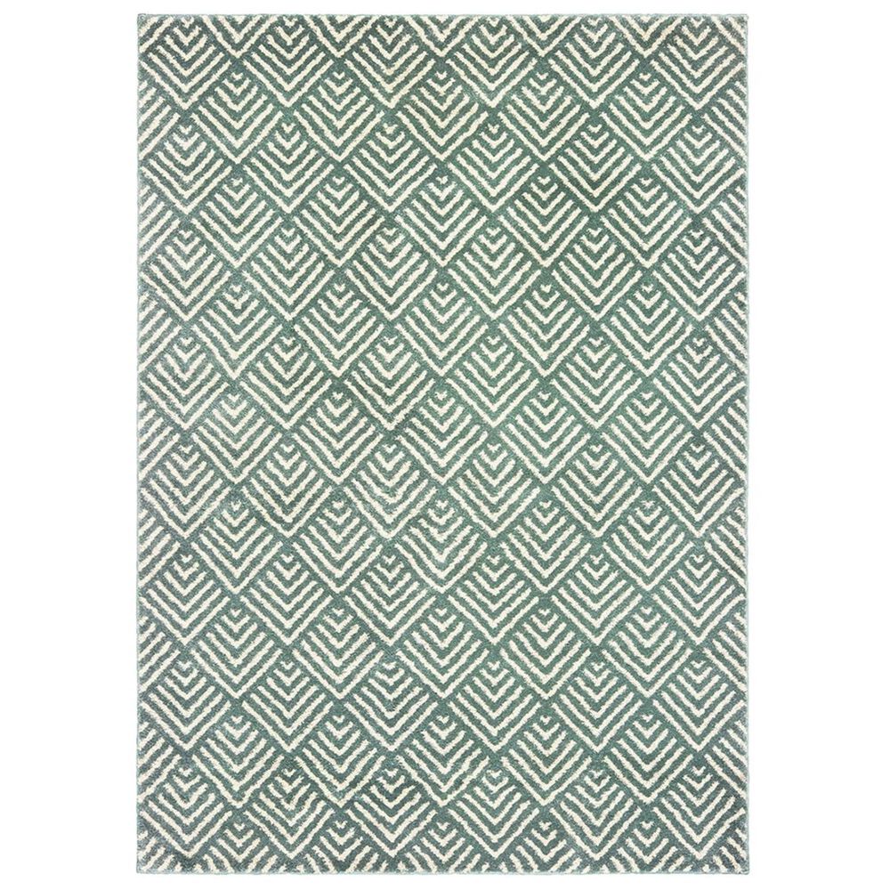 Oriental Weavers Carson 9667C 2"3" x 7"6" Blue Runner, , large