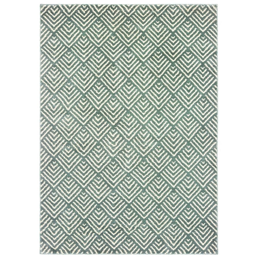 Oriental Weavers Carson 9667C 2"3" x 7"6" Blue Runner, , large