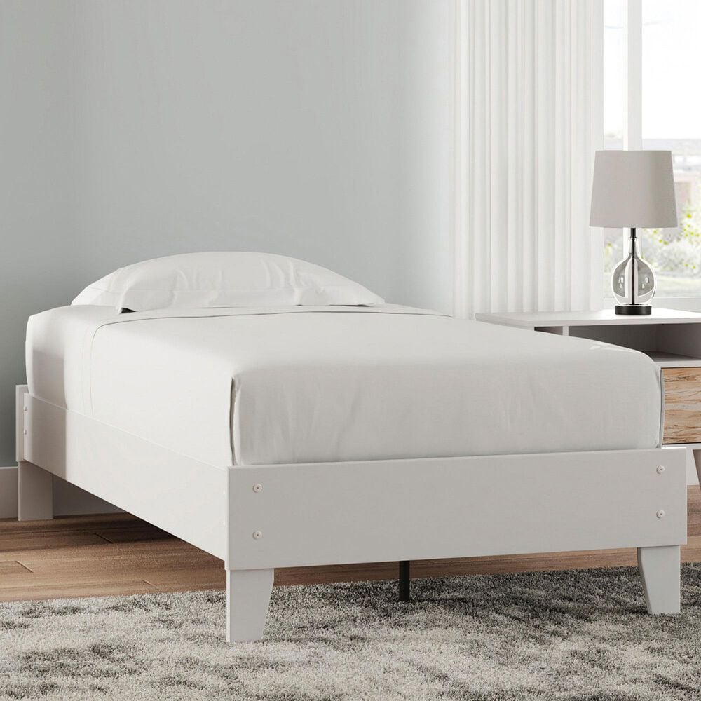 Ashley Piperton Twin Platform Bed in Matte White, , large