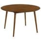 Blue River Arcadia and Azalea 5-Piece 48" Round Standard Height Dining Set with Blue Cushion in Walnut, , large