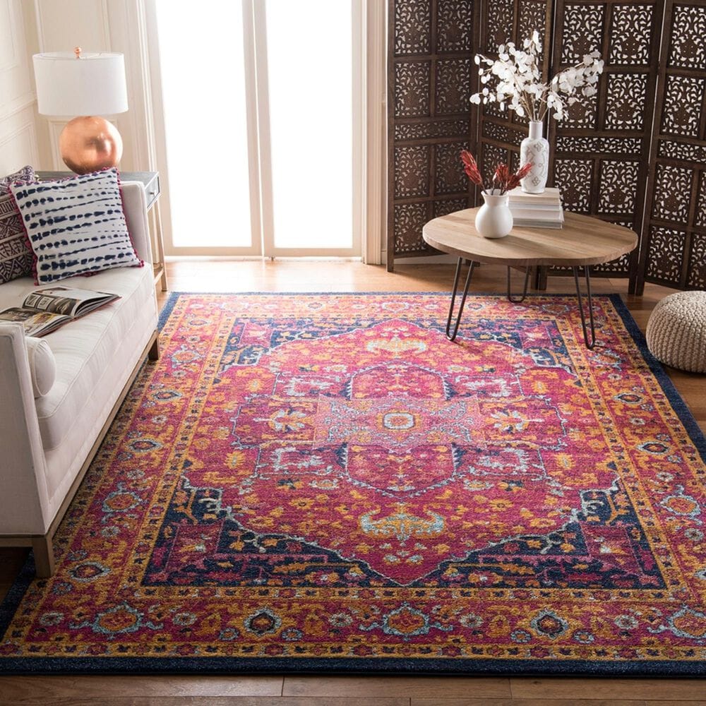 Safavieh Evoke EVK275S 10&#39; x 14&#39; Fuchsia and Orange Area Rug, , large