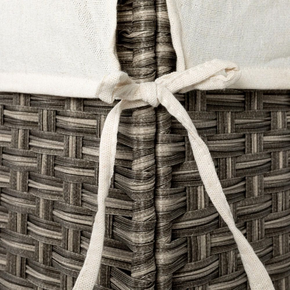 Household Essentials Handwoven Laundry Hamper with Lid and Removable Liner Bag in Gray, , large