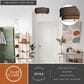 Vaxcel Burnaby 4-Light Semi-Flush Mount with Black Linen Shade in Matte Brass, , large