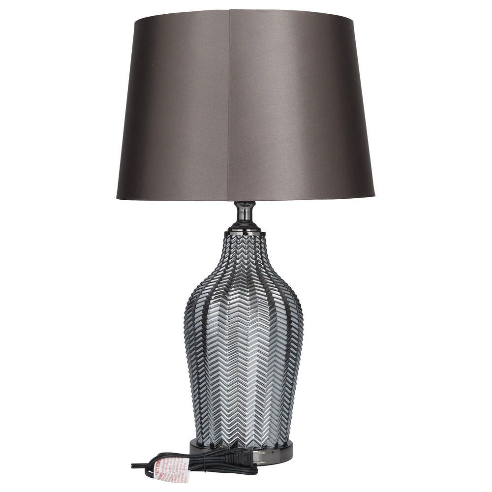 Maple and Jade Table Lamp in Black and Silver, , large