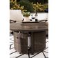 Ashley Paradise Trail Round Fire Pit Table in Medium Brown, , large