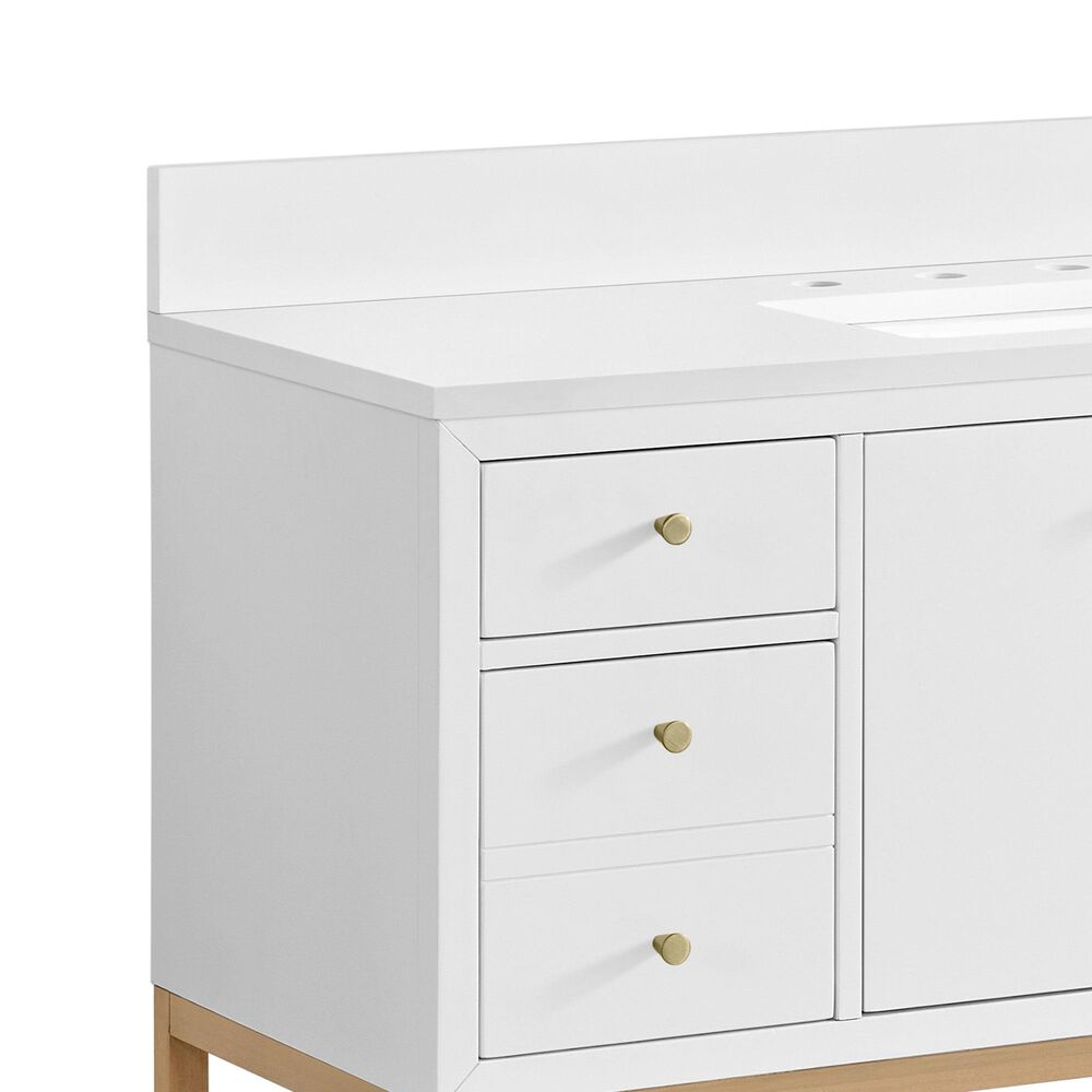 37B Isadore 36" Single Bathroom Vanity Cabinet in Bright White and White Composite Stone Top and Backsplash, , large