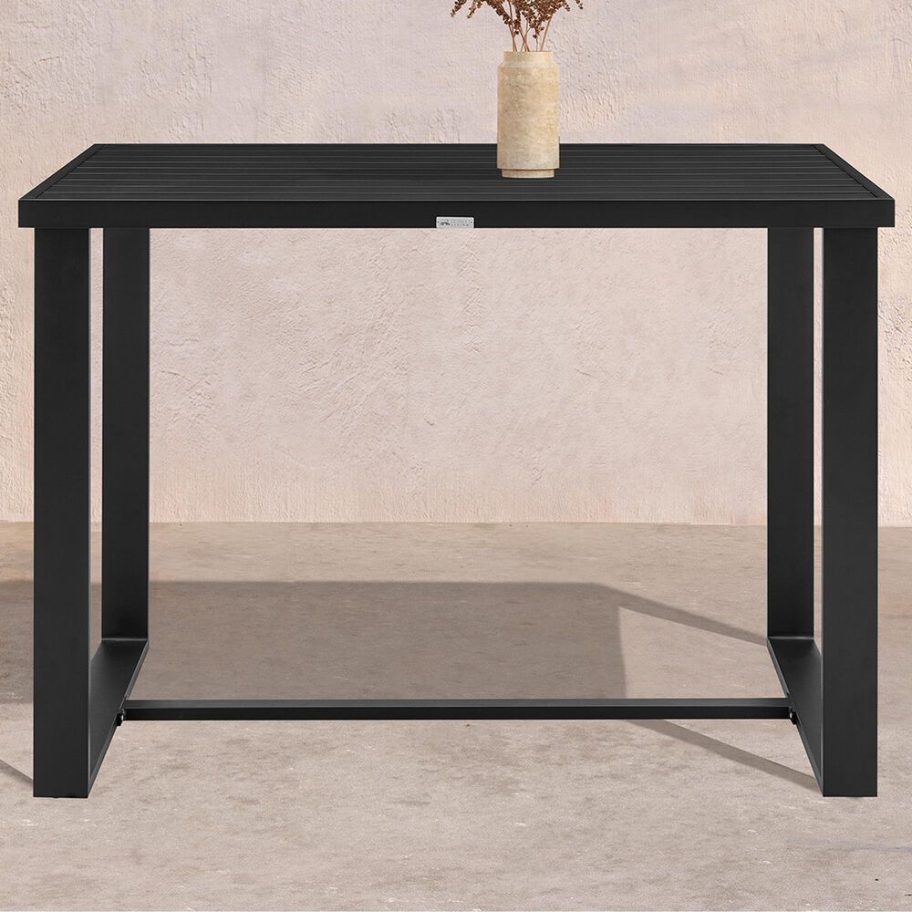 Blue River Felicia Outdoor Patio Bar Height Dining Table in Black - Table Only, , large