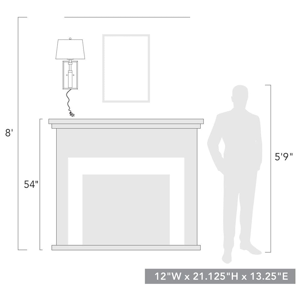 Golden Lighting Solay 1-Light Wall Sconce in Burnished Chestnut, , large