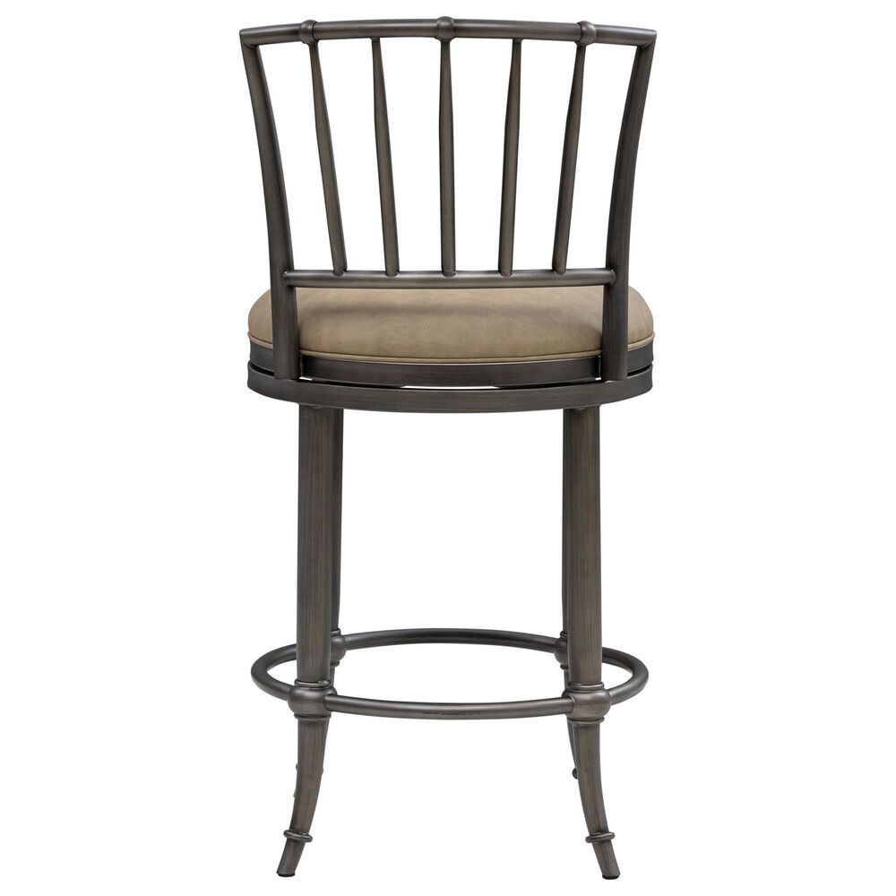 Armen Living Vince Swivel Counter Stool in Mushroom Brown, , large