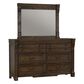 Sasha Lee Grand Teton 5 Piece Queen Bedroom Set in Warm Brown Oak, , large