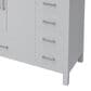 Lexora Home Jacques 84" Double Bathroom Vanity in White with 2 cm White Quartz Top and Rectangular Sinks, , large