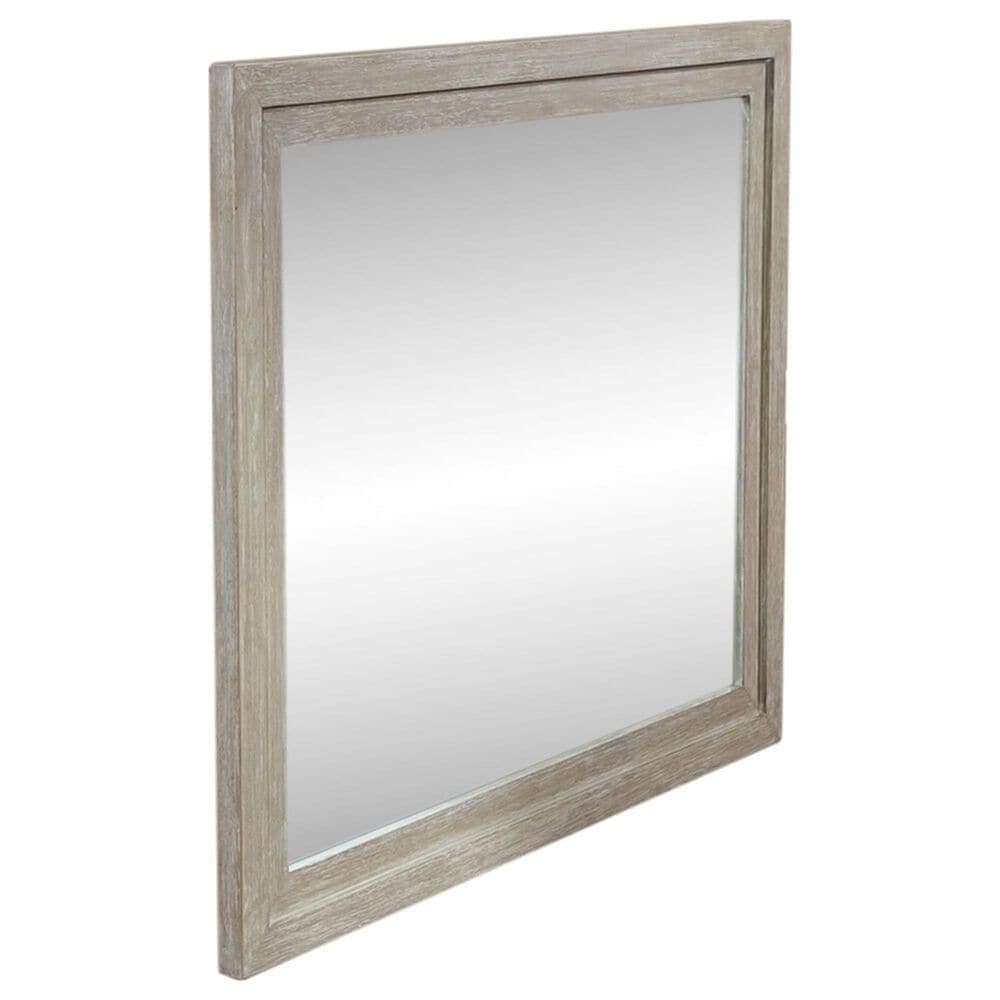 Belle Furnishings Belmar Landscape Mirror in Washed Taupe, , large