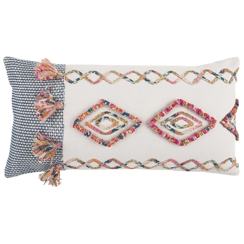 Rizzy Home 14" x 26" Pillow Cover in Pink and Blue, , large