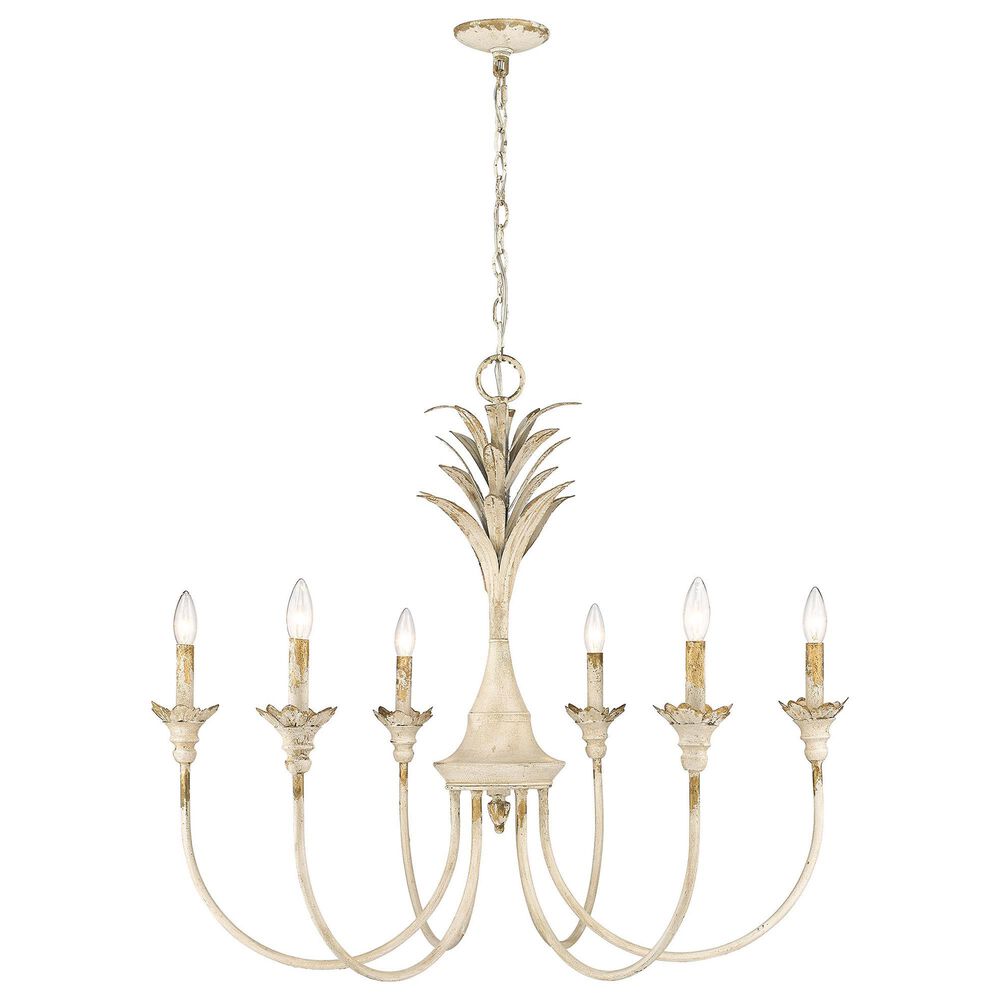 Golden Lighting Lillianne 6-Light Chandelier in Antique Ivory, , large