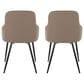 Lumisource York Side Chair with Brown Upholstered in Black (Set of 2), , large
