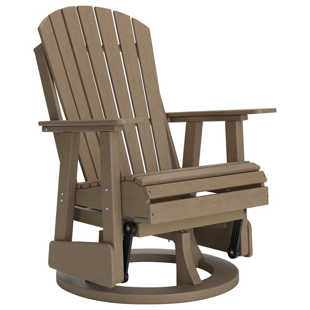 Ashley Hyland Wave Swivel Glider Chair in Driftwood, , large