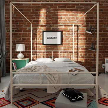 Novogratz Marion Full Canopy Bed in White, , large