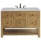 James Martin Vanities Breckenridge 48" Single Bathroom Vanity in Light Natural Oak with 3 cm Victorian Silver Quartz Top and Rectangular Sink, , large