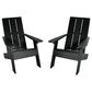 Highwood USA 2 Italica Modern Adirondack Chairs  in Black , , large