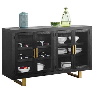 Steve Silver Yves Server in Charcoal and Gold, , large