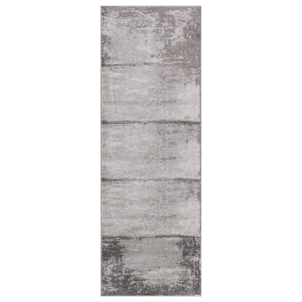 Surya Tibetan TBT-2327 2'7" x 7'7" Taupe, Ivory and Charcoal Runner, , large