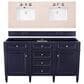 James Martin Vanities Brittany 60" Double Bathroom Vanity in Victory Blue with 3 cm Eternal Marfil Quartz Top, , large