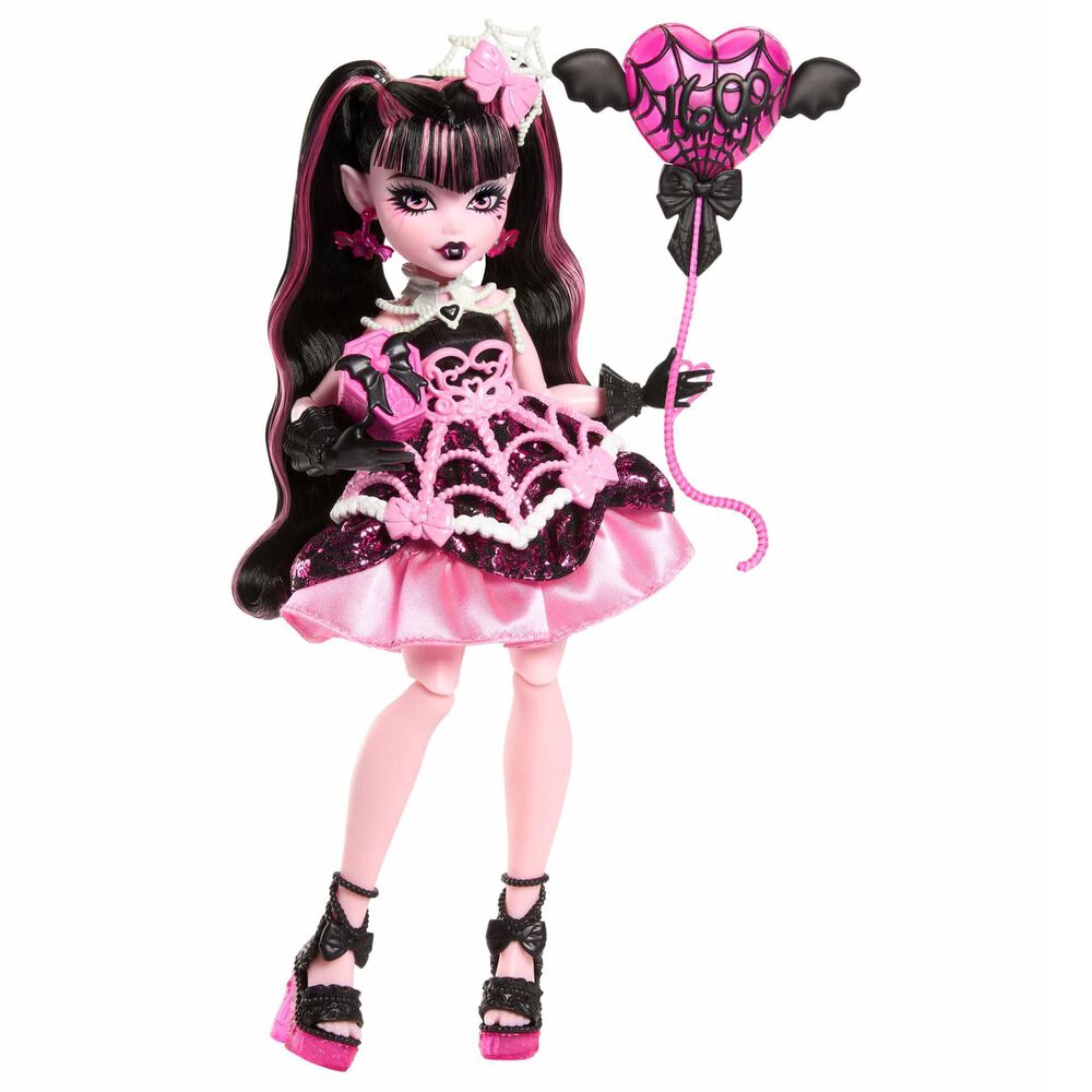 Monster High Draculaura Scary Sweet Birthday Doll in Pink, , large