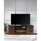 Ashley Kallari 84" XL TV Stand in Warm Brown and Matte Black, , large