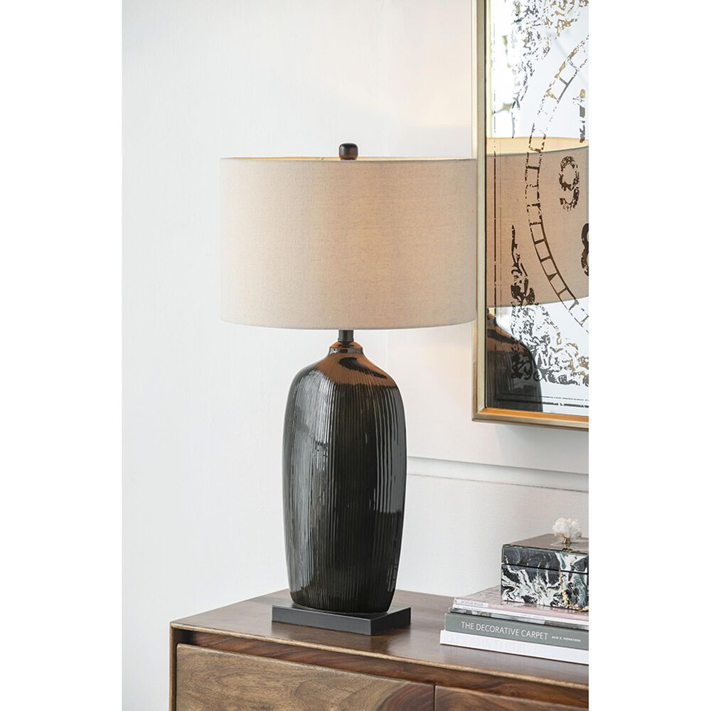 A&amp;B Home Bottle Table Lamp in Black, , large