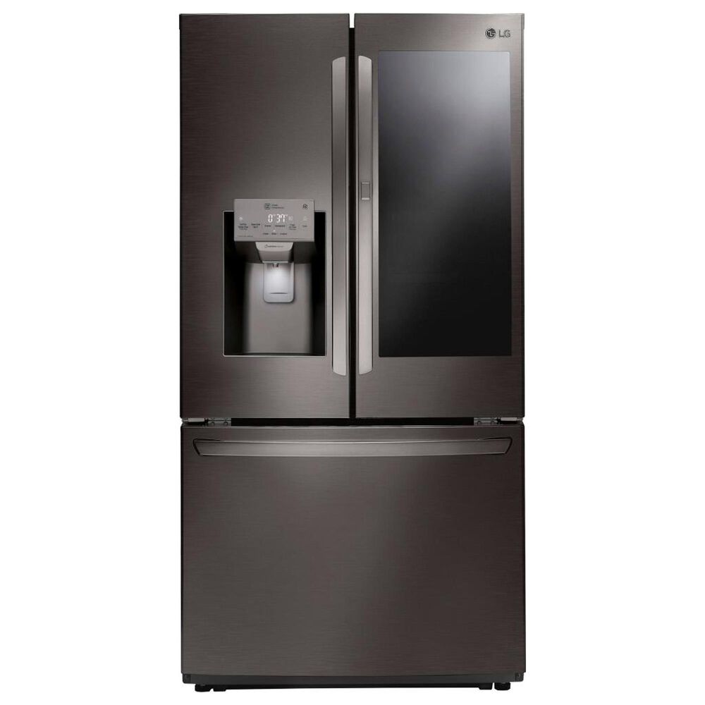 LG 26 Cu. Ft. Smart Wi-Fi Enabled InstaView Door-in-Door Refrigerator in Black Stainless Steel, , large
