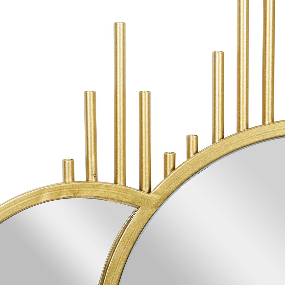 CosmoLiving by Cosmopolitan 27&quot; x 39&quot; Wall Mirror in Polished Gold, , large