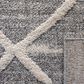 Safavieh Martha Stewart Lucia Shag 4" x 6" White and Light Grey Area Rug, , large