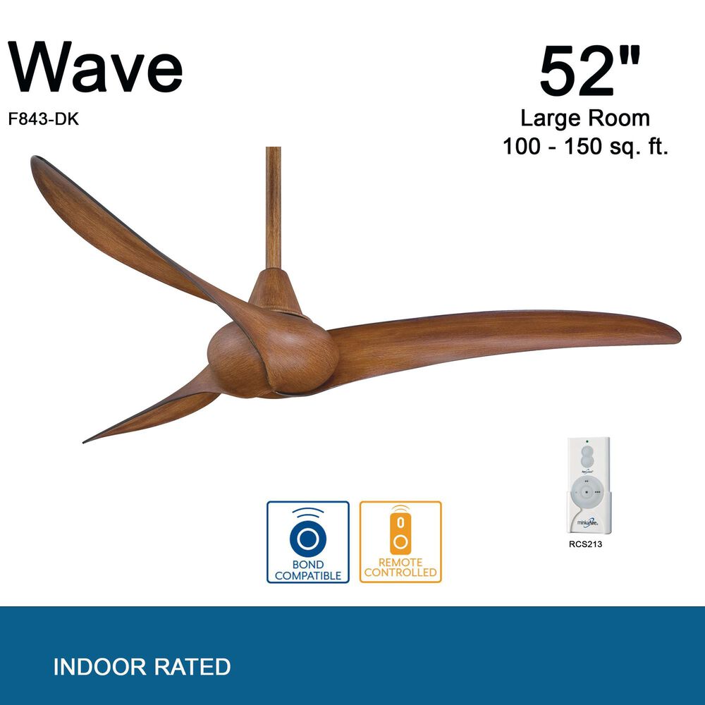 Minka-Aire Wave 52" Ceiling Fan in Distressed Koa, , large