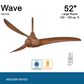 Minka-Aire Wave 52" Ceiling Fan in Distressed Koa, , large