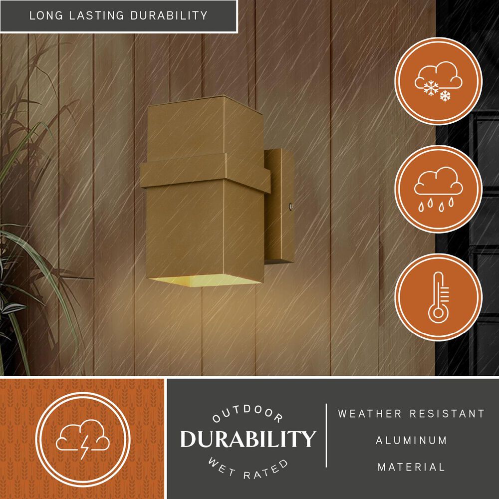 Vaxcel Lavage 1-Light Outdoor Wall Sconce in Honeycomb Gold, , large