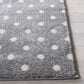 Safavieh Carousel 2" x 8" Grey, Ivory and Pink Kids Runner, , large