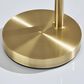 Adesso Bowery Arc Lamp with Natural Shade in Antique Brass, , large