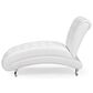 Baxton Studio Pease Upholstered Chaise Lounge in White, , large
