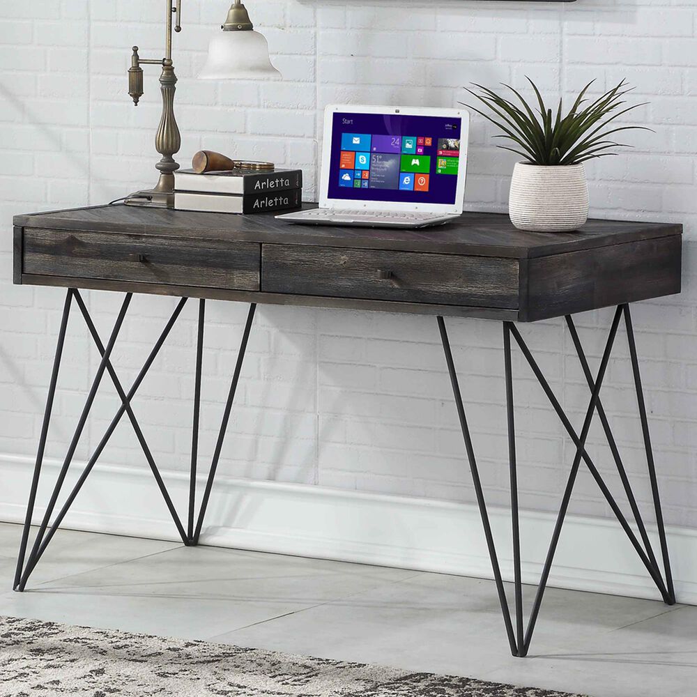 Shell Island Furniture Aspen Court 2-Drawer Desk in Herringbone, , large