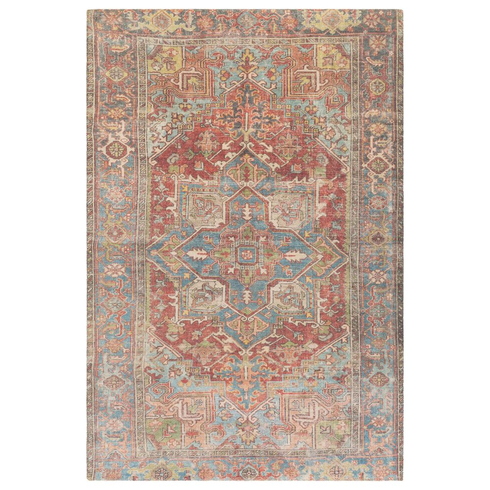Surya Unique UNQ-2312 2' x 3' Orange, Teal and Camel Area Rug, , large