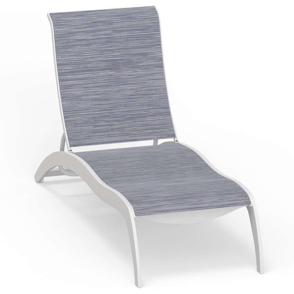 Telescope Dune Sling Stacking Chaise Lounge in Brooks Warm Grey, , large