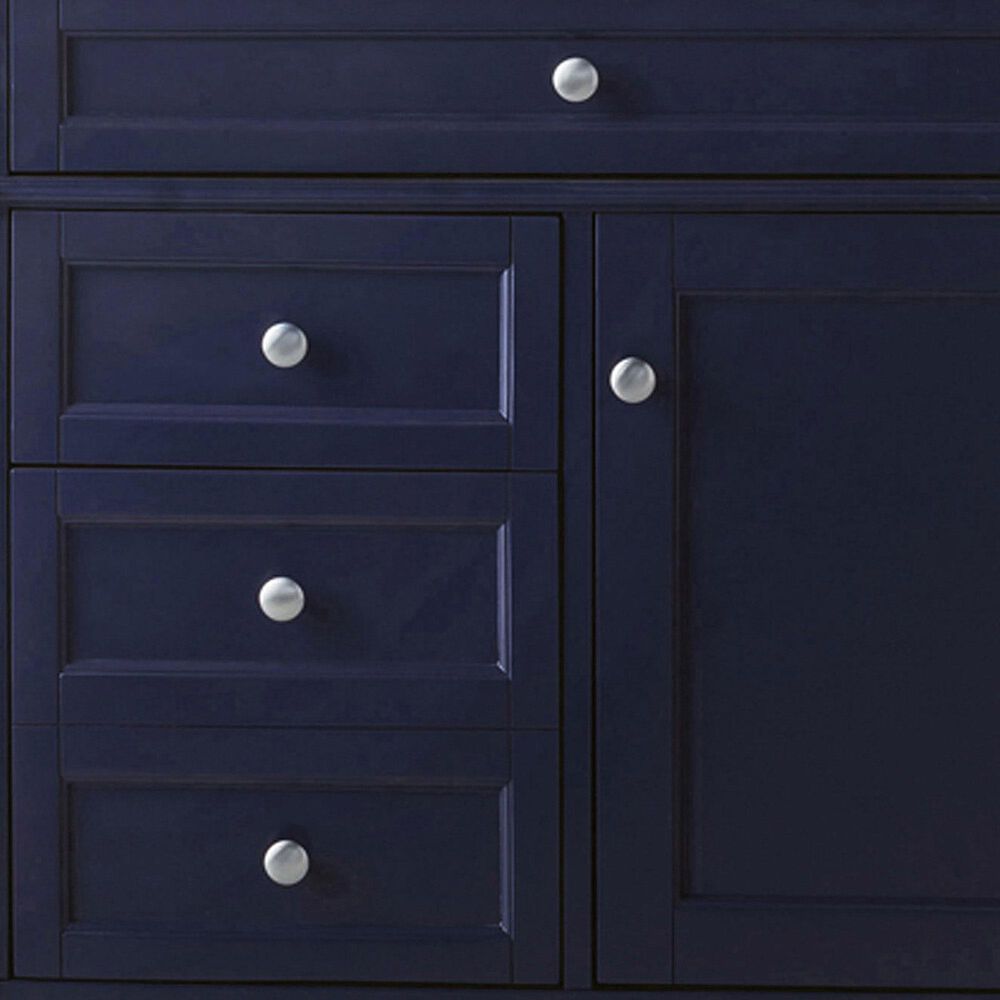 James Martin Vanities Brittany 36" Single Bathroom Vanity in Victory Blue with Single Hole 3 cm White Zeus Quartz Top and Rectangular Sink, , large