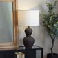 Maple and Jade Cosmoliving Black Ceram T Lamp, , large
