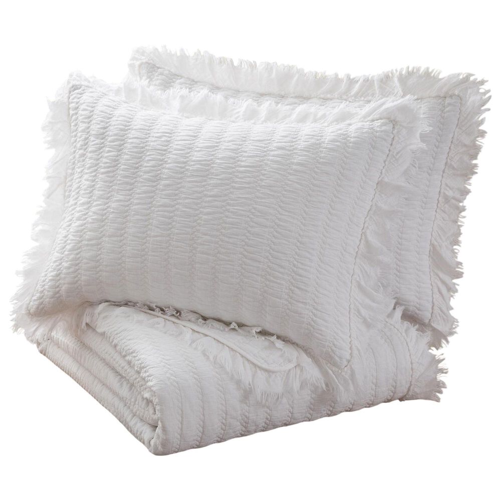 Levtex Wilhemina 3-Piece Full/Queen Quilt Set in White, , large