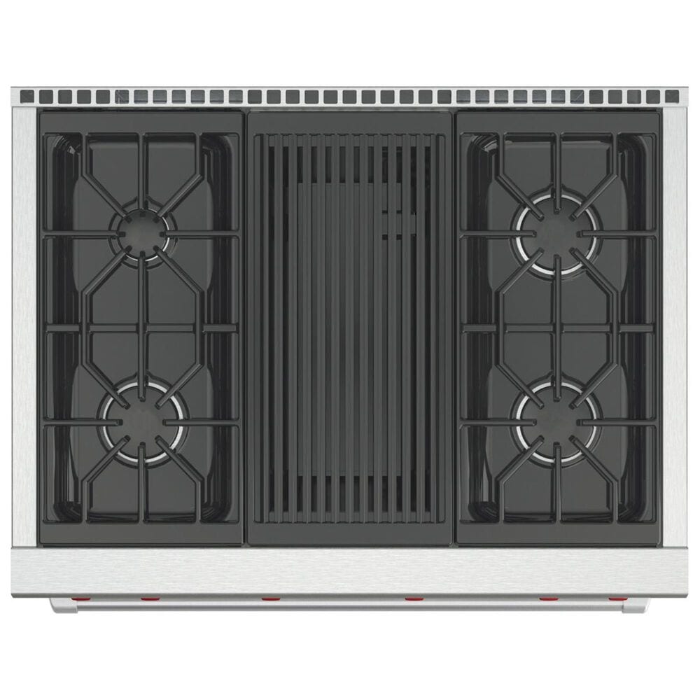 Wolf 36&quot; Dual Fuel 4-Burner with Grill in Stainless Steel, , large