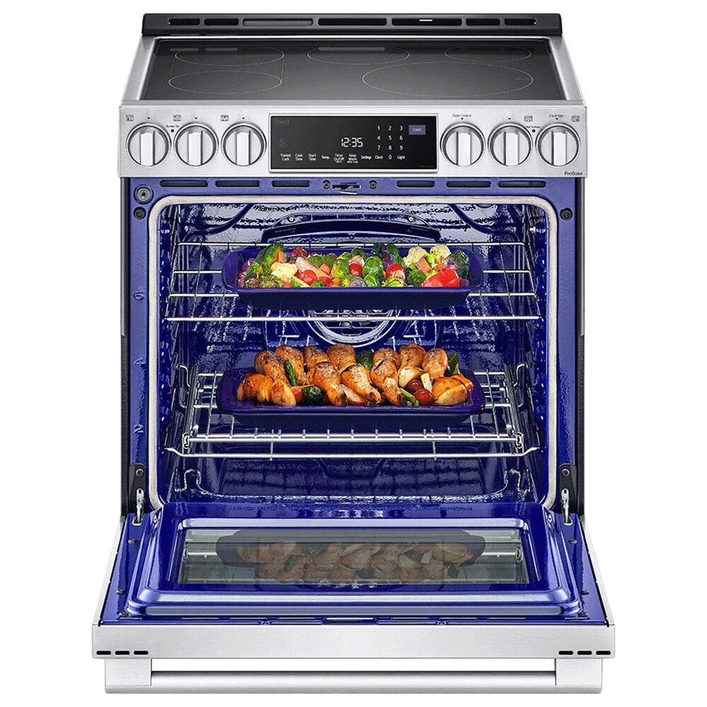 LG Studio 6.3 Cu. Ft. Slide-in Electric Range with ProBake Convection in Stainless Steel, , large
