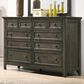 Hawthorne Furniture San Mateo 10 Drawer Dresser in Gray, , large