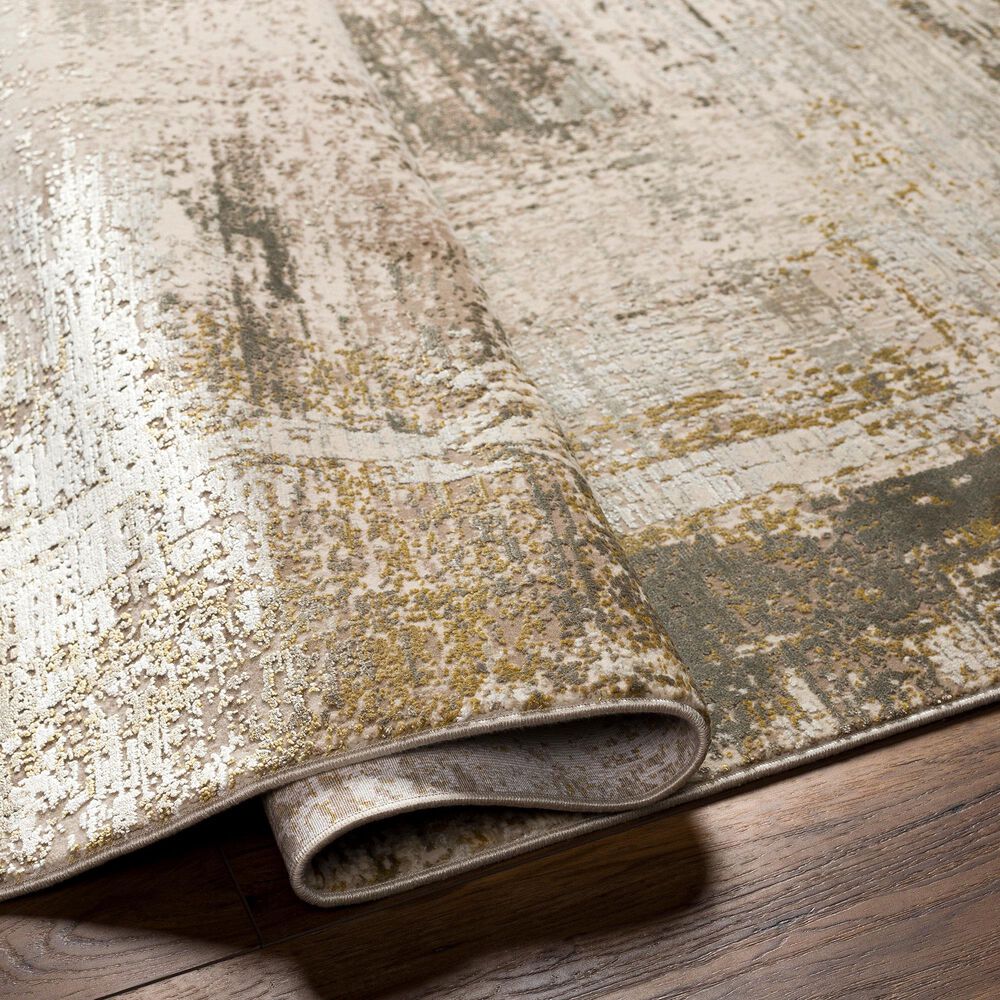 Surya Solar 3&#39; x 8&#39; Ivory, Wheat, Tan, Brown, Blush, Dark Brown and Mustard Runner, , large